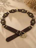 American Retro Brown Rivet Belt