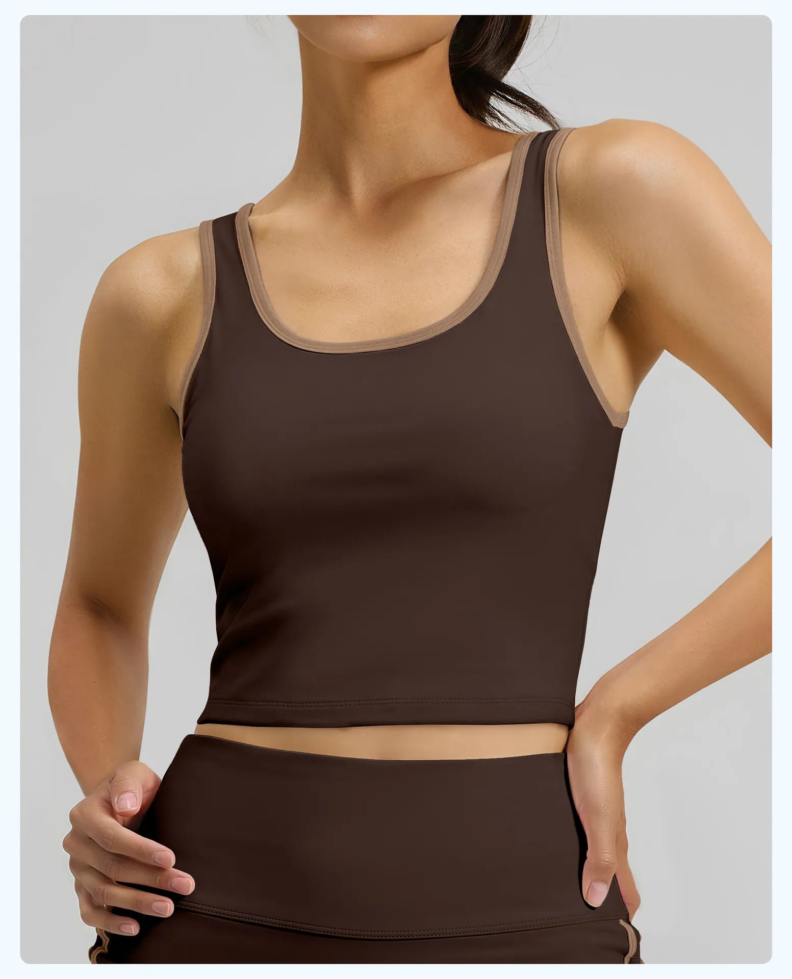 Yoga Running Sports Bra with Fixed Cups