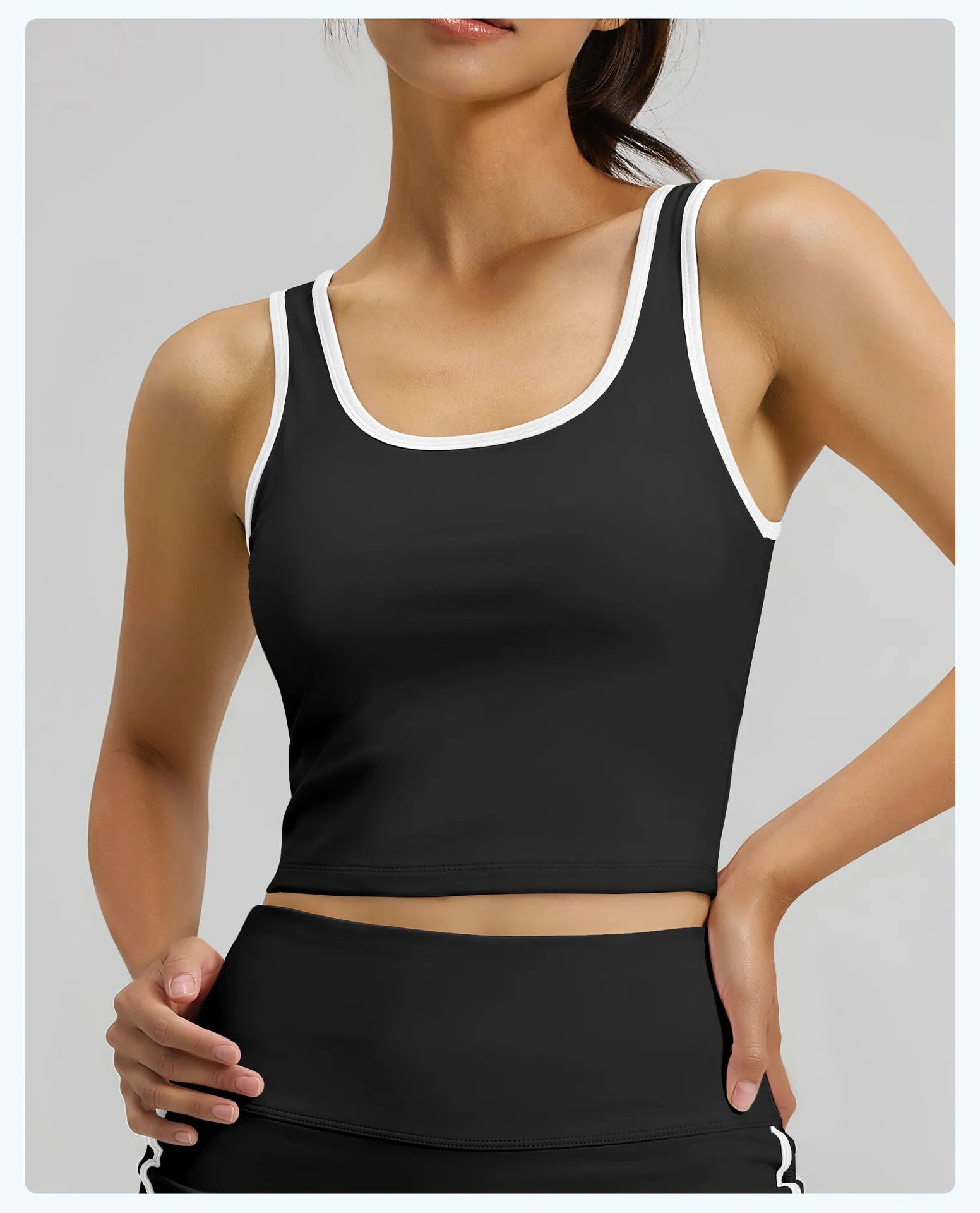 Yoga Running Sports Bra with Fixed Cups