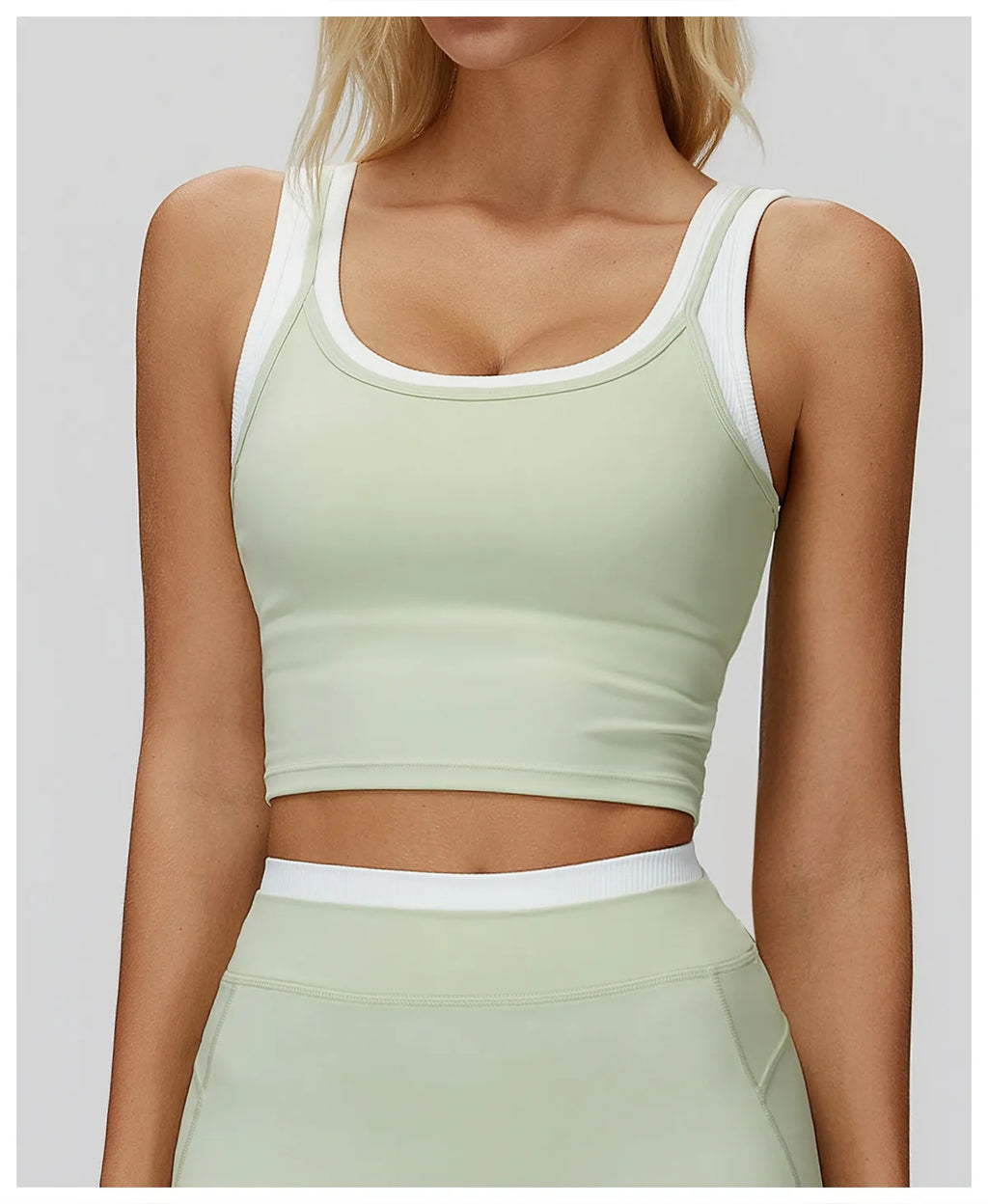 Two-Piece Sports Bra Top with Nude Sensation Fabric