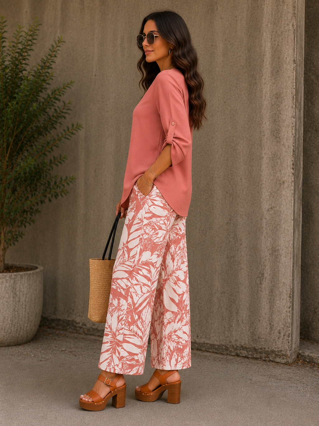 Womens Digital Print Casual Suit