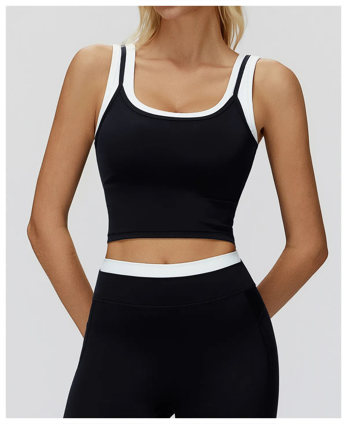 Two-Piece Sports Bra Top with Nude Sensation Fabric