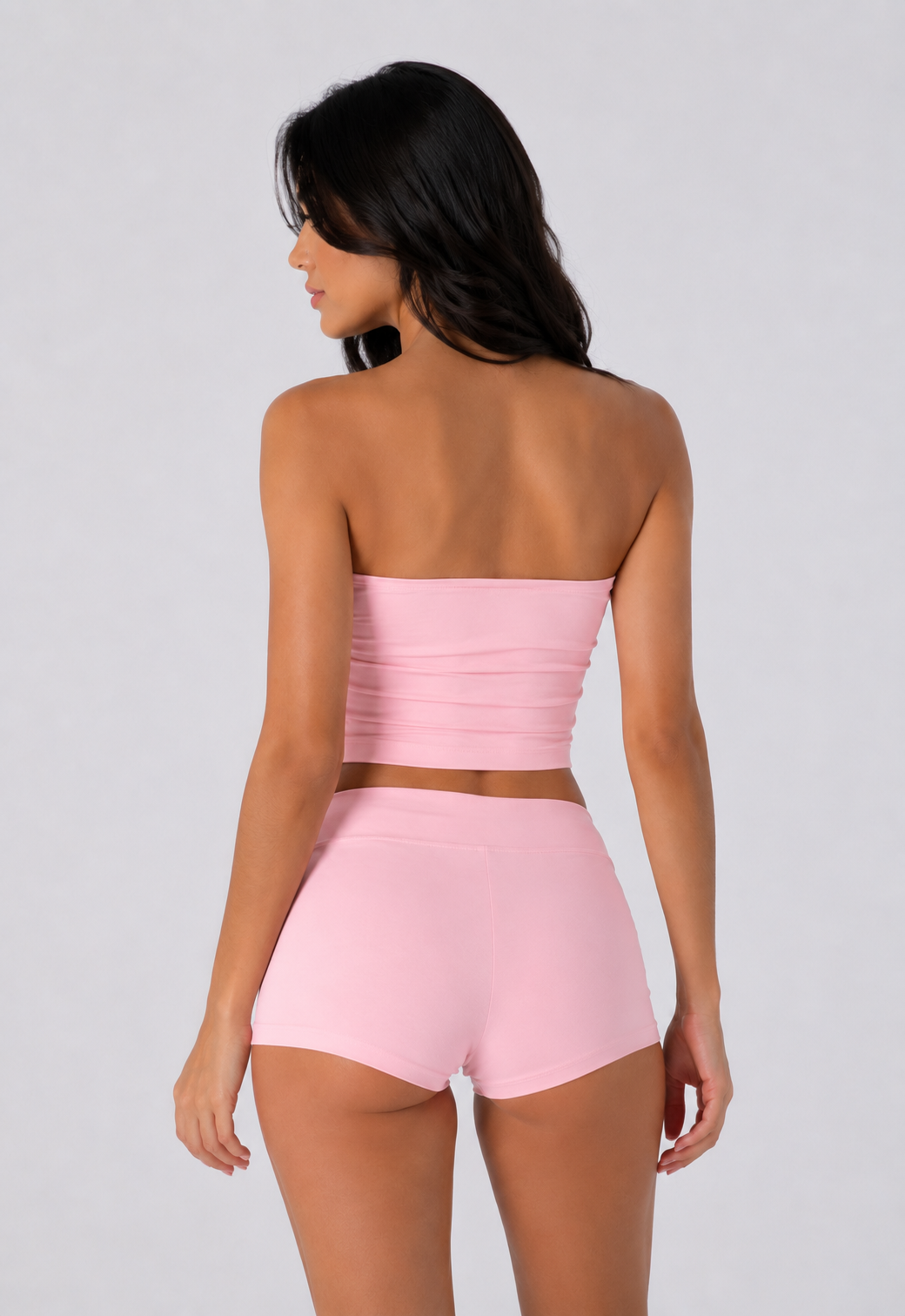 Top deportivo de yoga ajustado y transpirable para mujer rosa niebla - S