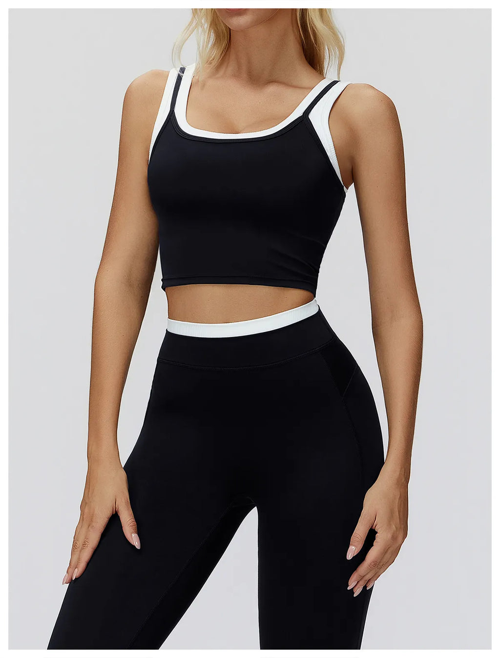 Two-Piece Sports Bra Top with Nude Sensation Fabric