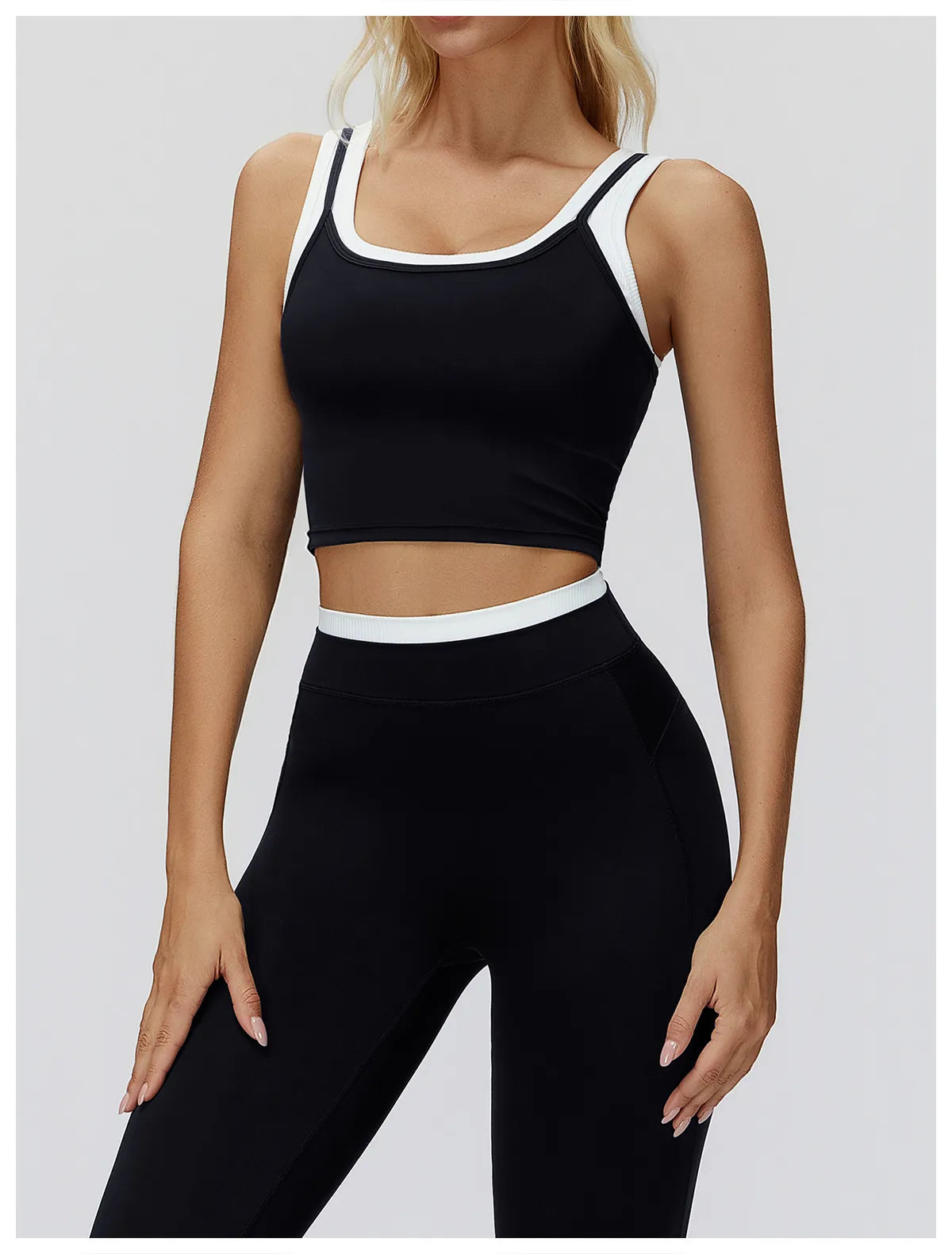 Two-Piece Sports Bra Top with Nude Sensation Fabric